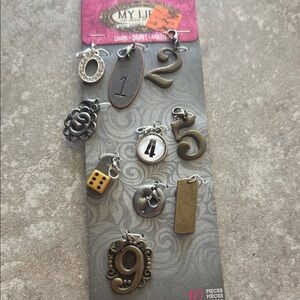 My Life Charm Set with Numbers and Symbols